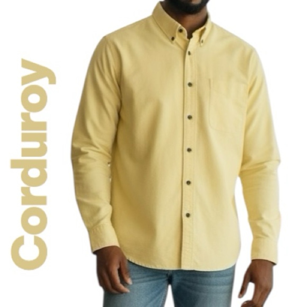 Abercrombie & Finch Shirt Corduroy Button Up Long Sleeve Made/ Hong Kong
